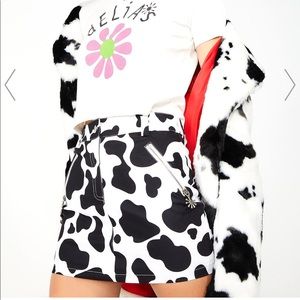 Cow print skirt